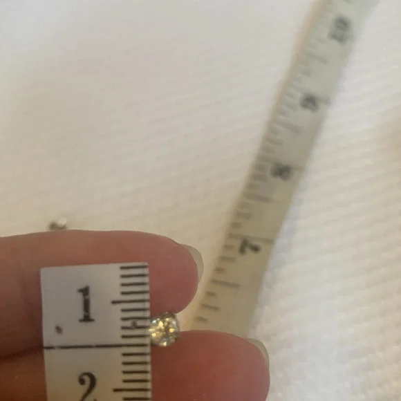 White Sapphire in Sterling Silver Simple 2mm Stud Earrings